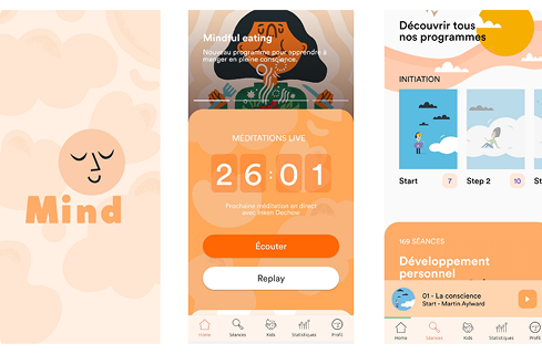 Mind — application de cohérence cardiaque avec interface douce, chronomètre et suivi personnel